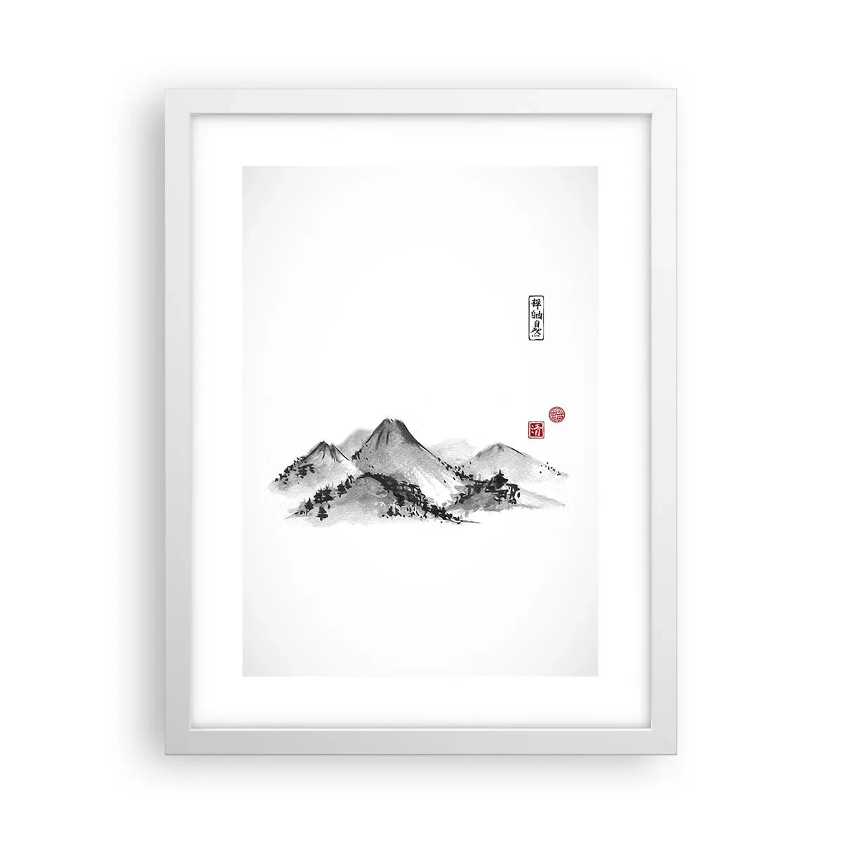 Poster in white frmae - Further and Further - 30x40 cm