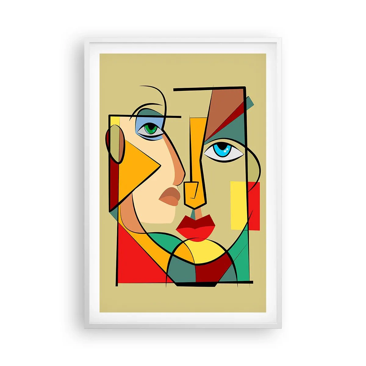 Poster in white frmae - Matched Couple - 61x91 cm