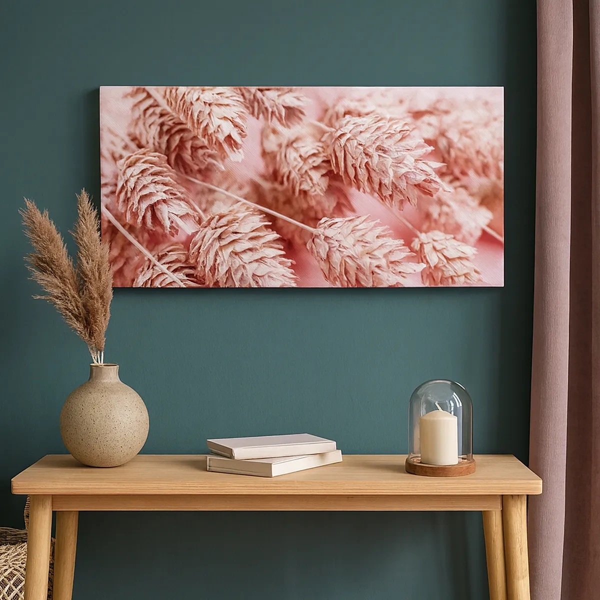 Canvas picture - Flowery Cascade in Pink - 30x30 cm