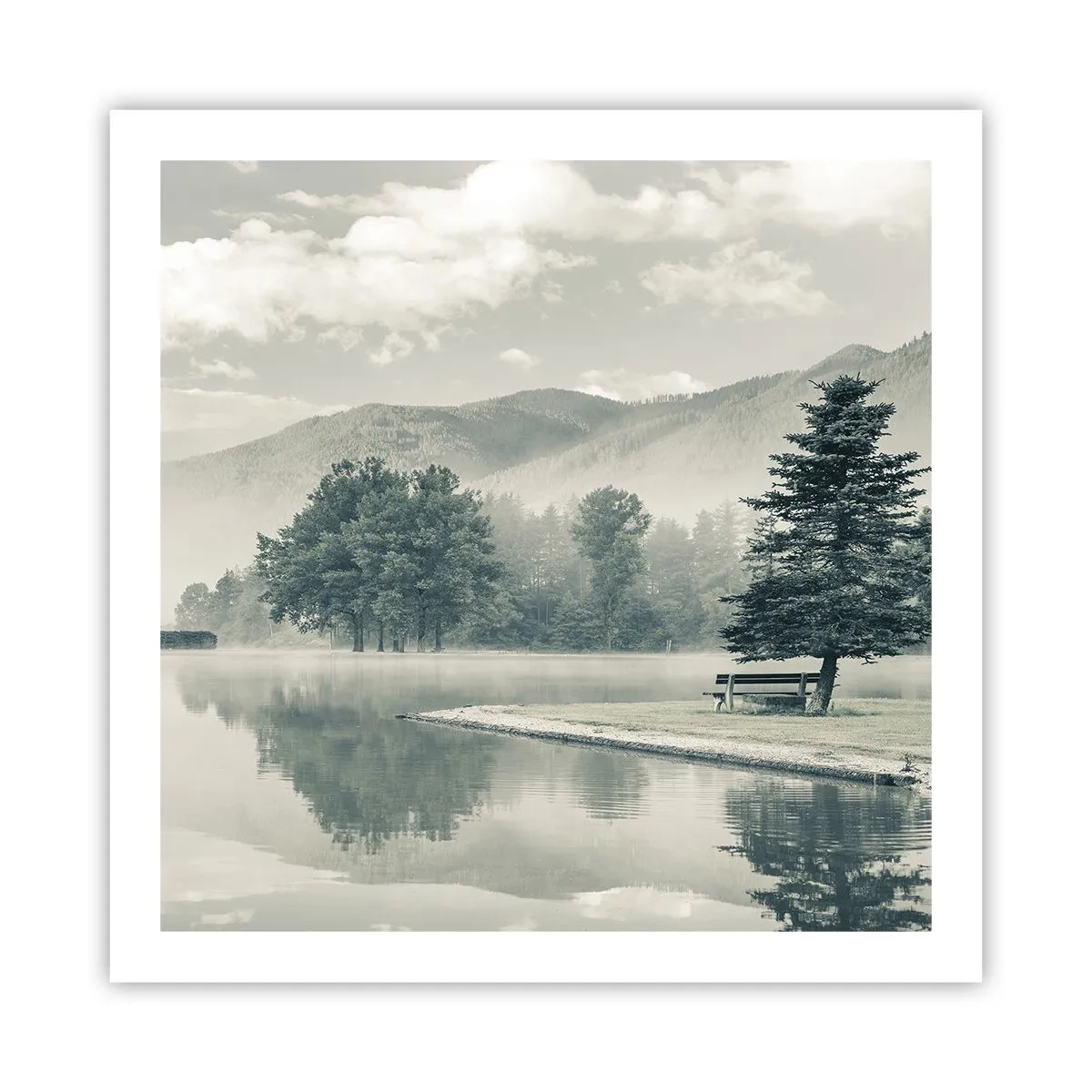 Poster - Lake Is Still Asleep - 60x60 cm