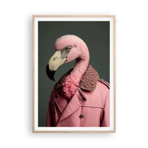 Poster in light oak frame - Real Elegant - 70x100 cm