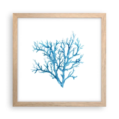 Poster in light oak frame - Sea Filigree - 30x30 cm