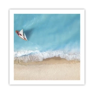 Poster - On the Border of Blue and Gold - 60x60 cm