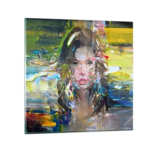 Glass picture - Behind a Curtain of Air - 60x60 cm