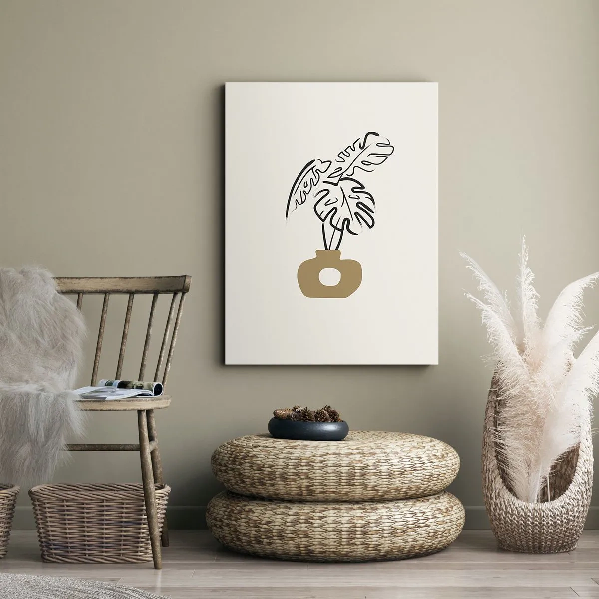 Canvas picture - Monstera - House Decoration - 45x80 cm