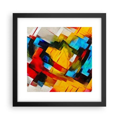 Poster in black frame - Colourful Quilt - 30x30 cm