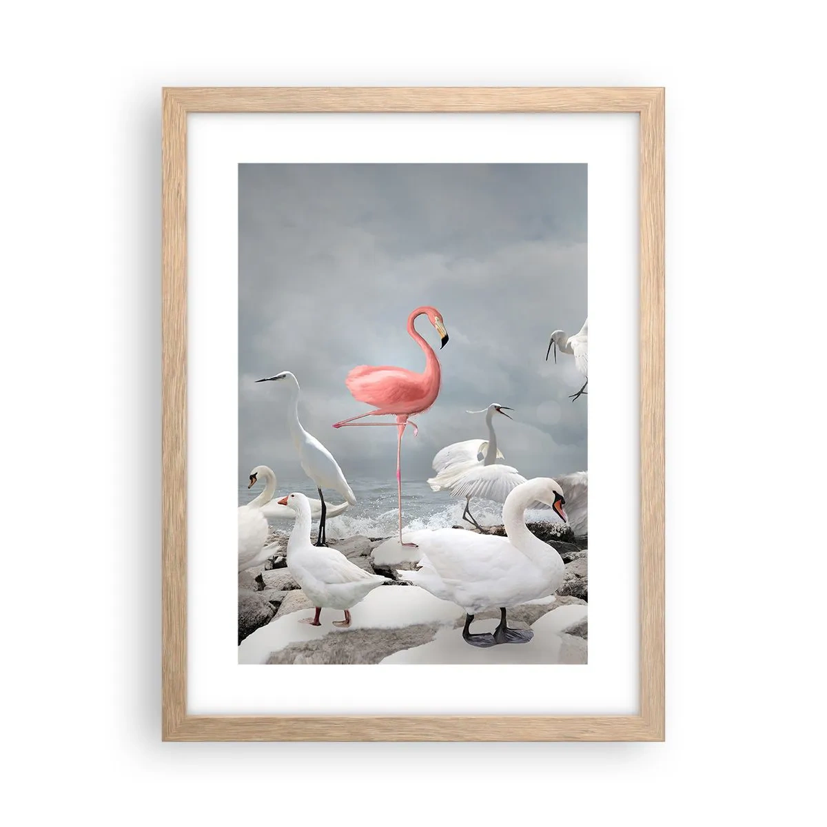 Poster in light oak frame - Where Did I Come from? - 30x40 cm