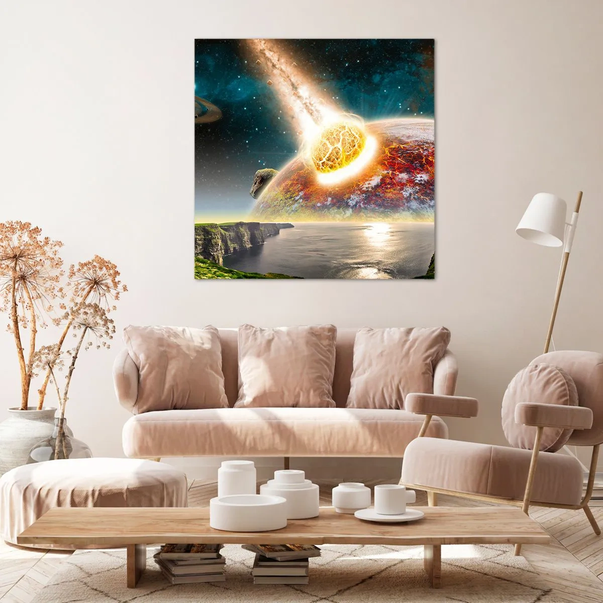 Canvas picture - Space Drama - 50x50 cm