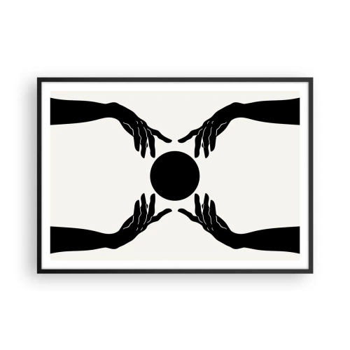 Poster in black frame - Secret Sign - 100x70 cm