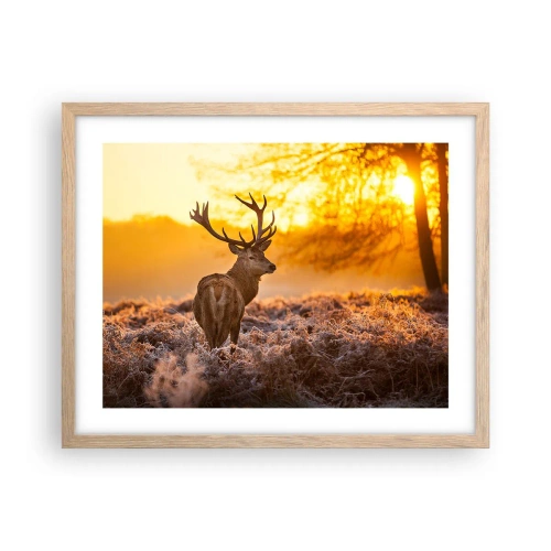 Poster in light oak frame - King of Autumnal Forest - 50x40 cm