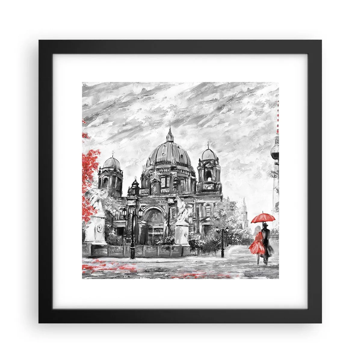 Poster in black frame - Berlin Encounter - 30x30 cm