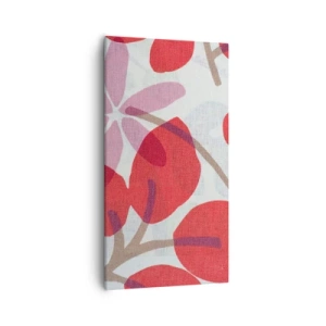 Canvas picture - Flower Composition in Pink - 55x100 cm