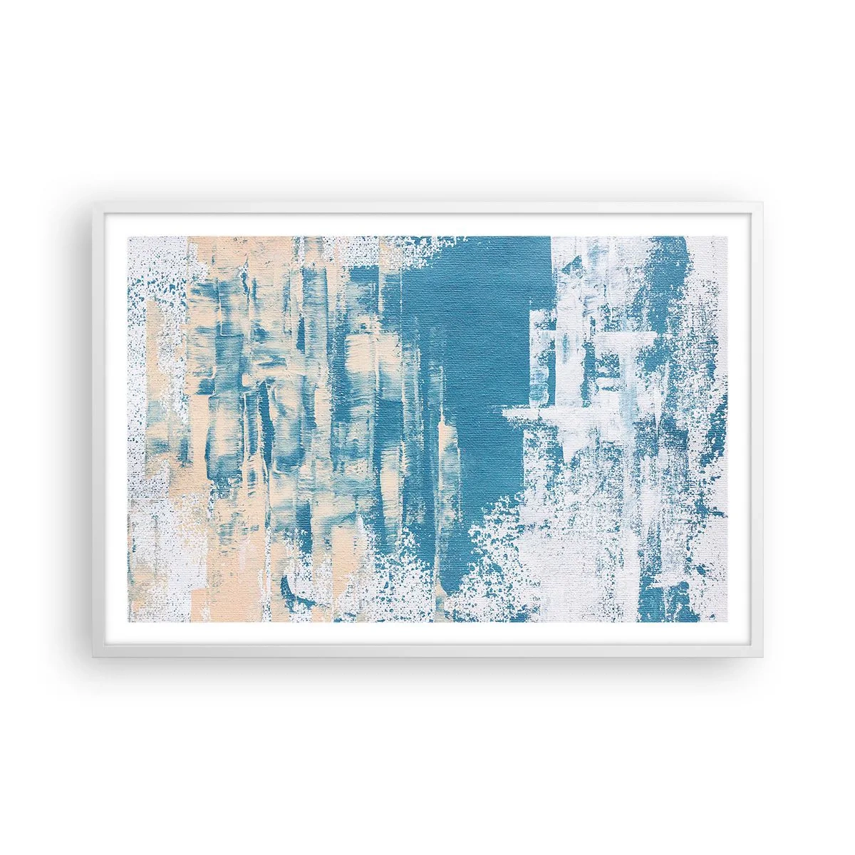 Poster in white frmae - Through an Icicle - 91x61 cm