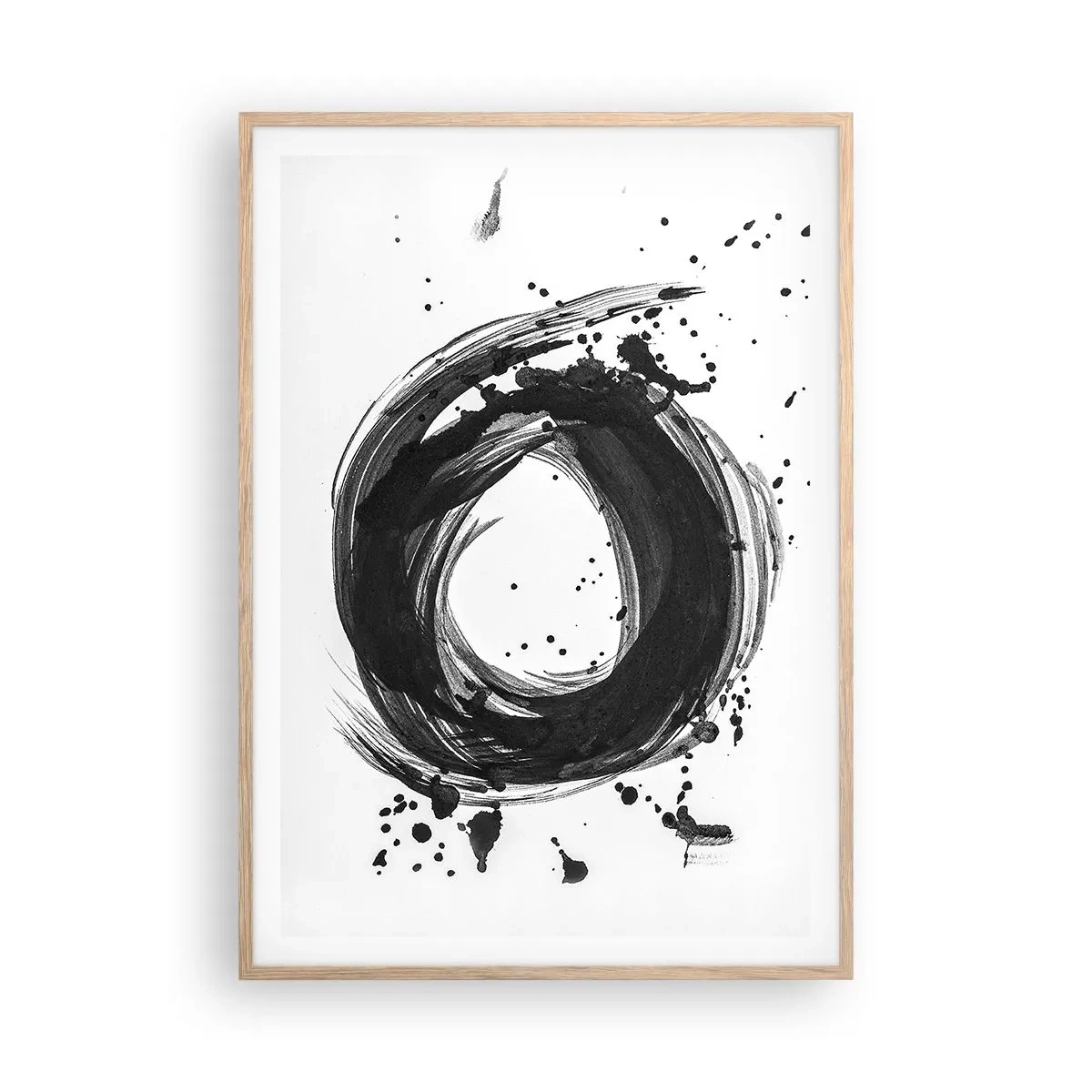 Poster in light oak frame - Whirl of Creation - 70x100 cm