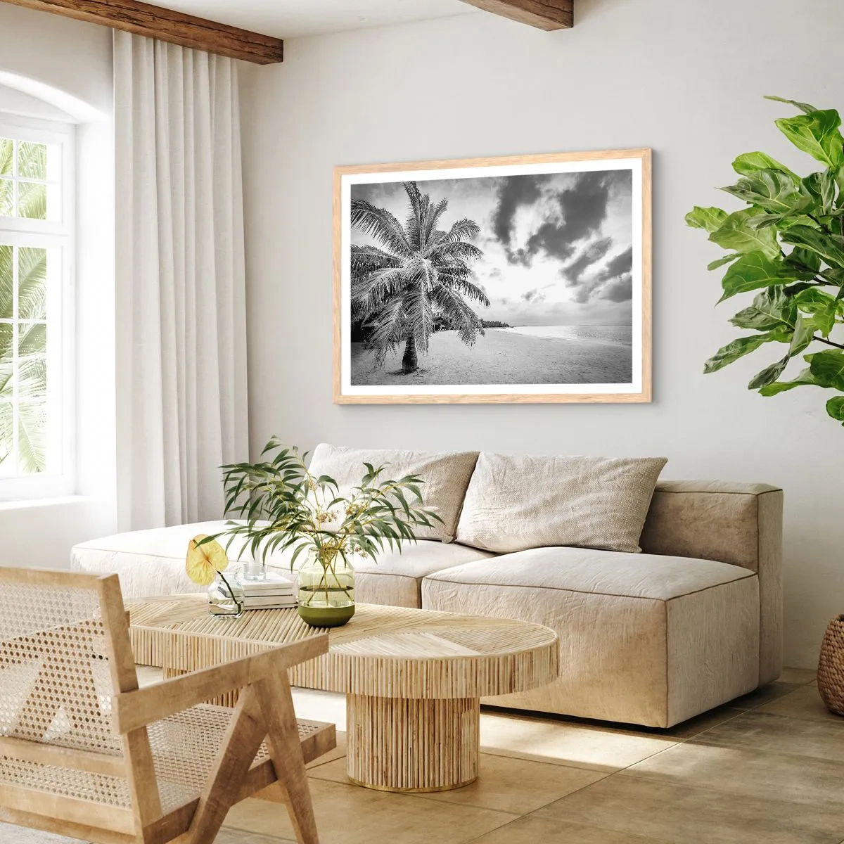 Poster in light oak frame - When You Miss Loneliness… - 70x50 cm