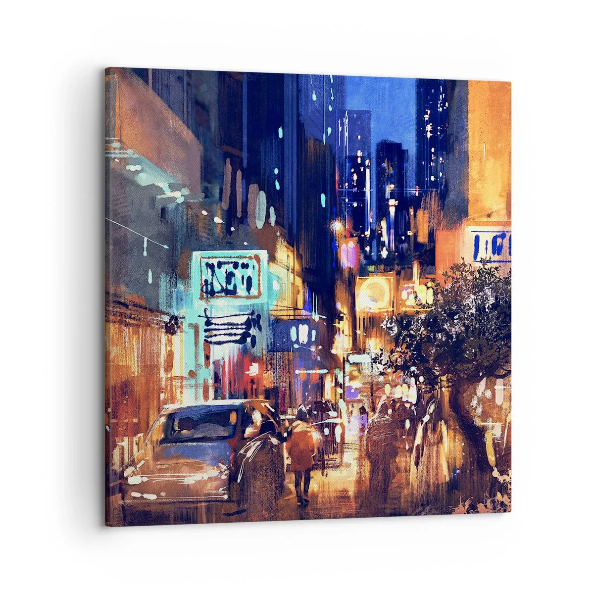 Canvas picture - City Doesn't Sleep - 50x50 cm
