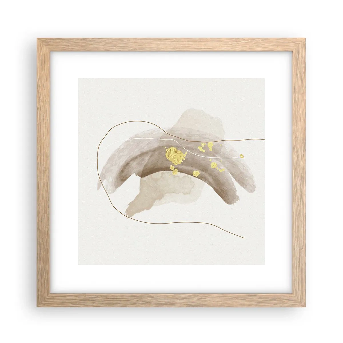 Poster in light oak frame - Encountered in Space - 30x30 cm