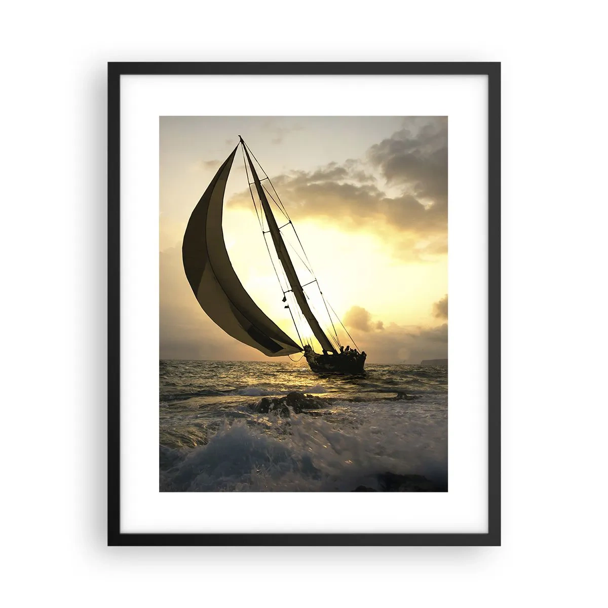 Poster in black frame - With and against the Wind - 40x50 cm