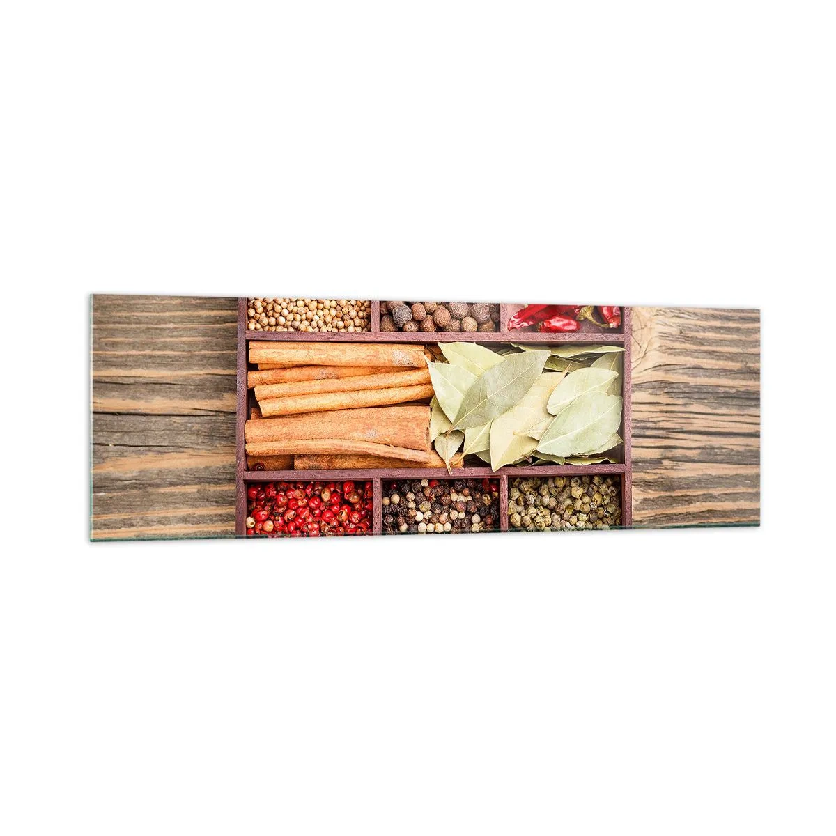 Glass picture - Order of Shapes, Bunch of Aromas - 160x50 cm