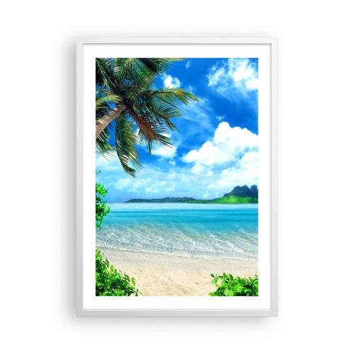 Poster in white frmae - Blue Tropics - 50x70 cm