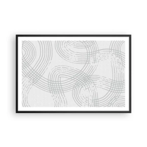 Poster in black frame - No Straight Line - 91x61 cm