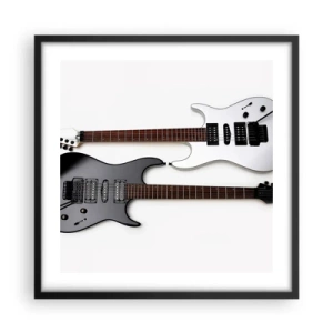 Poster in black frame - Harmony of Shapes - 50x50 cm