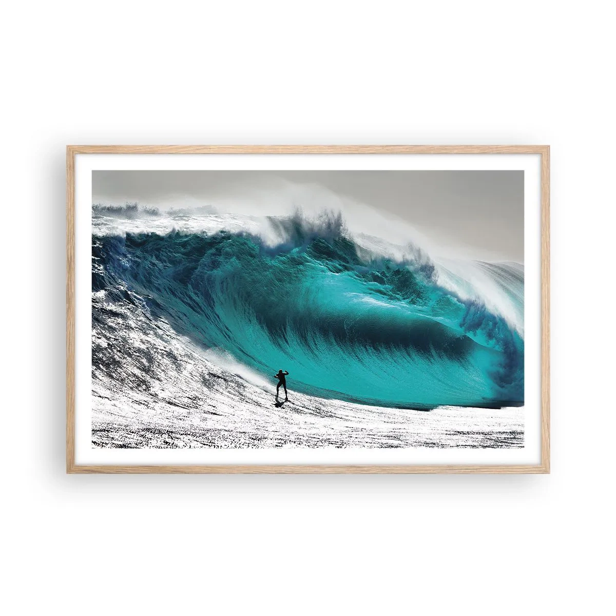 Poster in light oak frame - Challenge Accepted - 91x61 cm