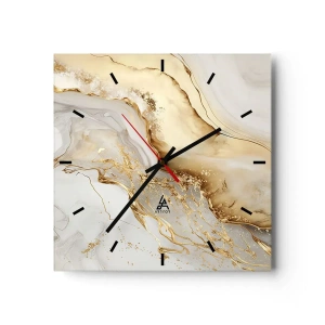 Wall clock - Clock on glass - Abstract: Beauty and Good - 40x40 cm