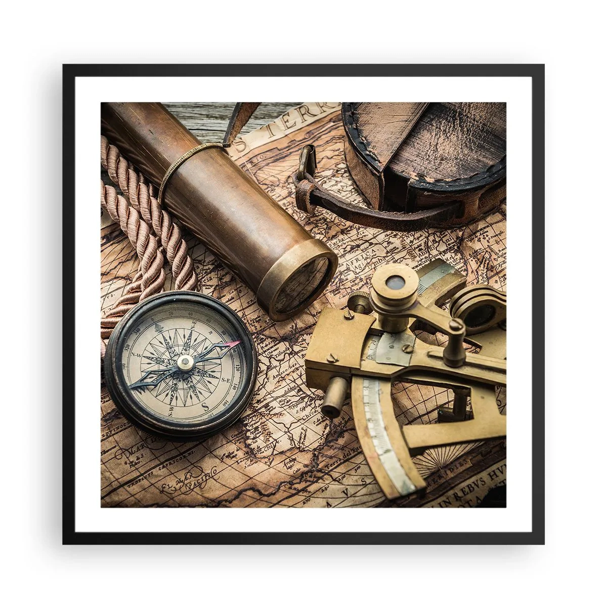 Poster in black frame - Show the Way - 60x60 cm