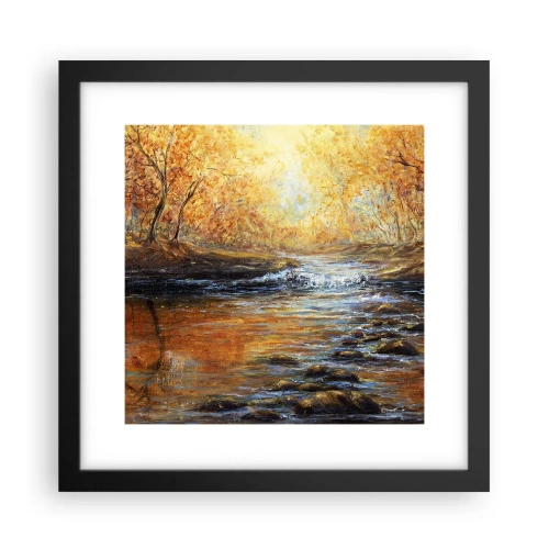Poster in black frame - Golden Brook - 30x30 cm