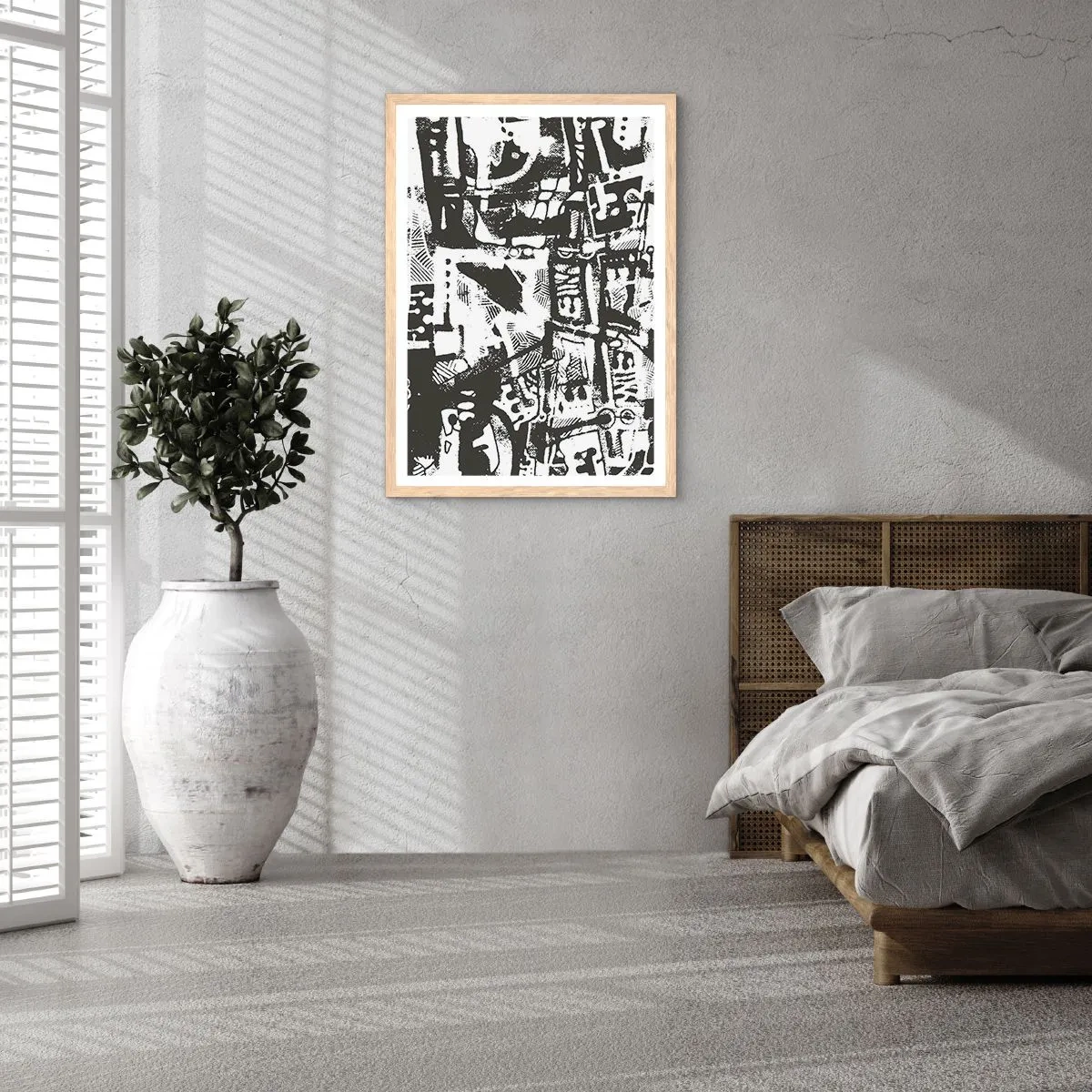 Poster in light oak frame - Order or Chaos? - 61x91 cm