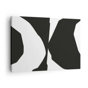 Canvas picture - Abstract contrast pattern in black and white - 70x50cm - Positive - Negative - Modern wall decoration for the living room and bedroom ARTTOR