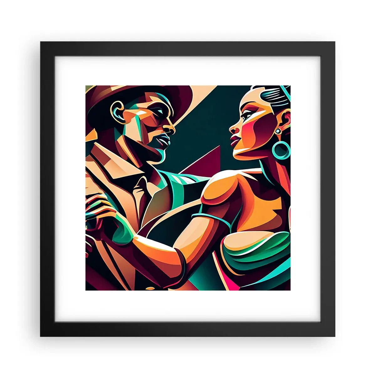 Poster in black frame - In a Heartbeat - 30x30 cm