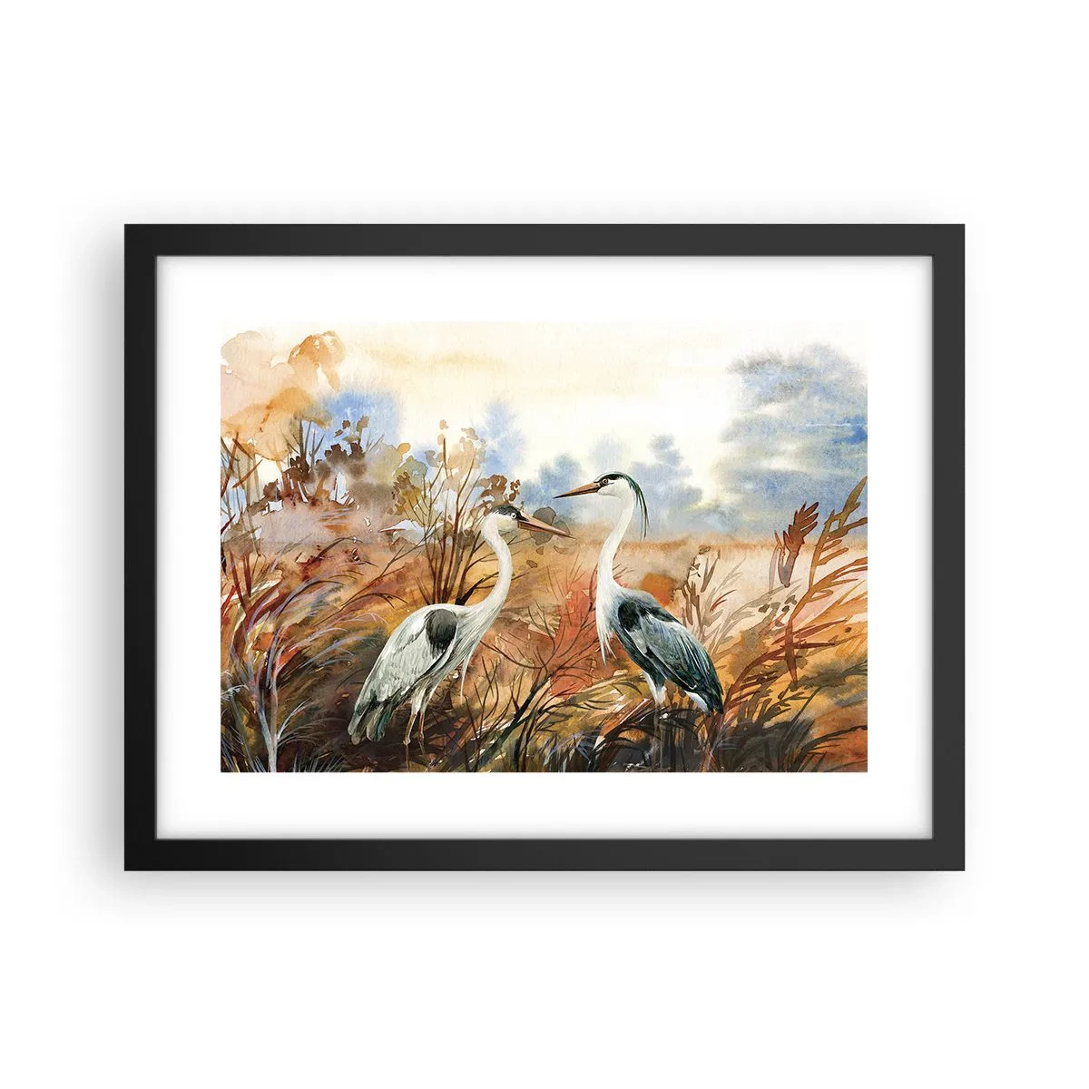Poster in black frame - Where to in Autumn? - 40x30 cm