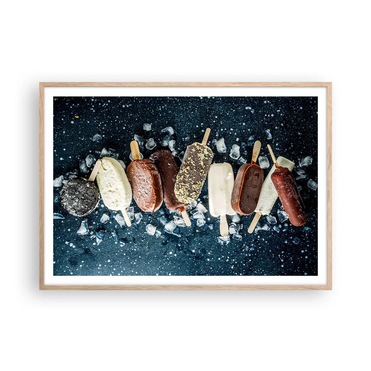 Poster in light oak frame - Taste of the Hot Summer - 100x70 cm