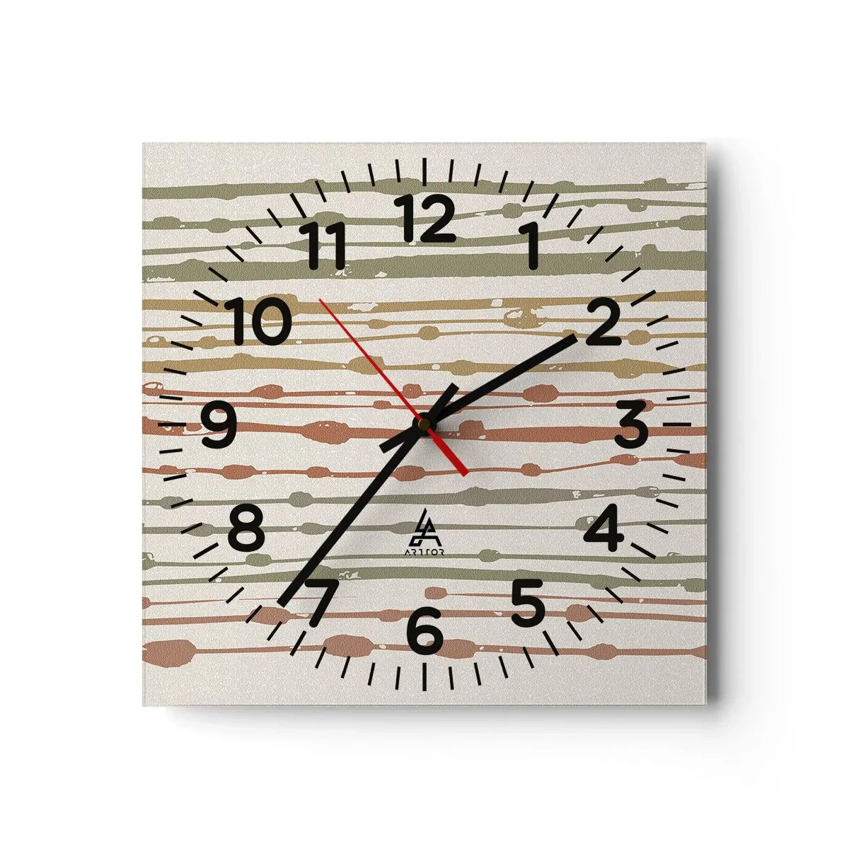 Wall clock - Clock on glass - Musical Colour Notation - 40x40 cm