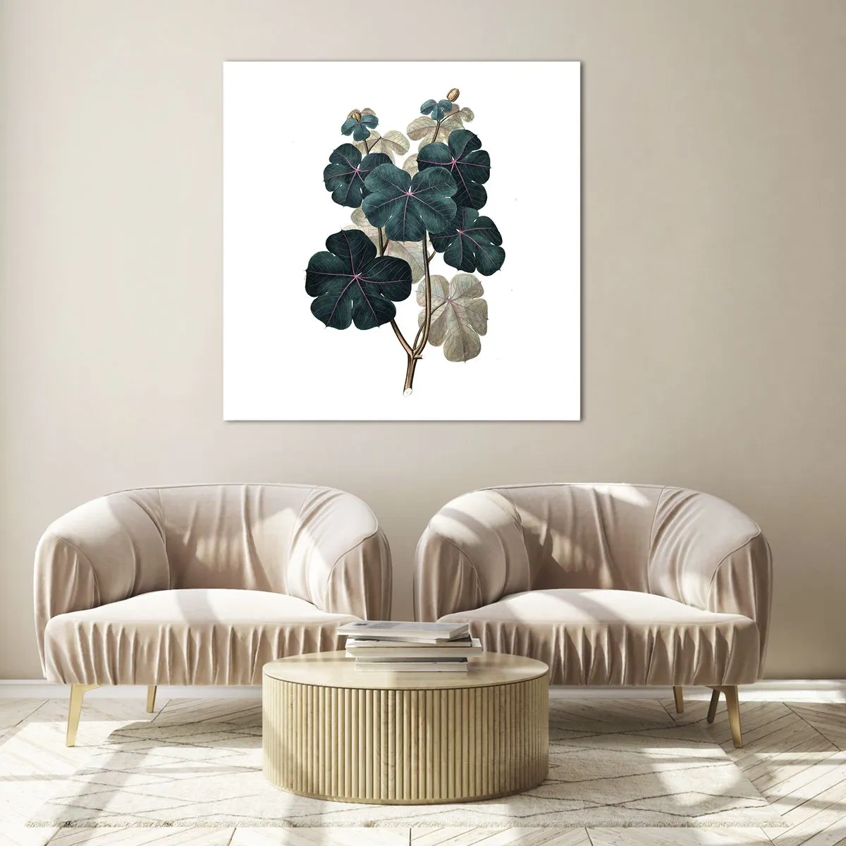 Glass picture - From the Old Herbarium - 70x70 cm