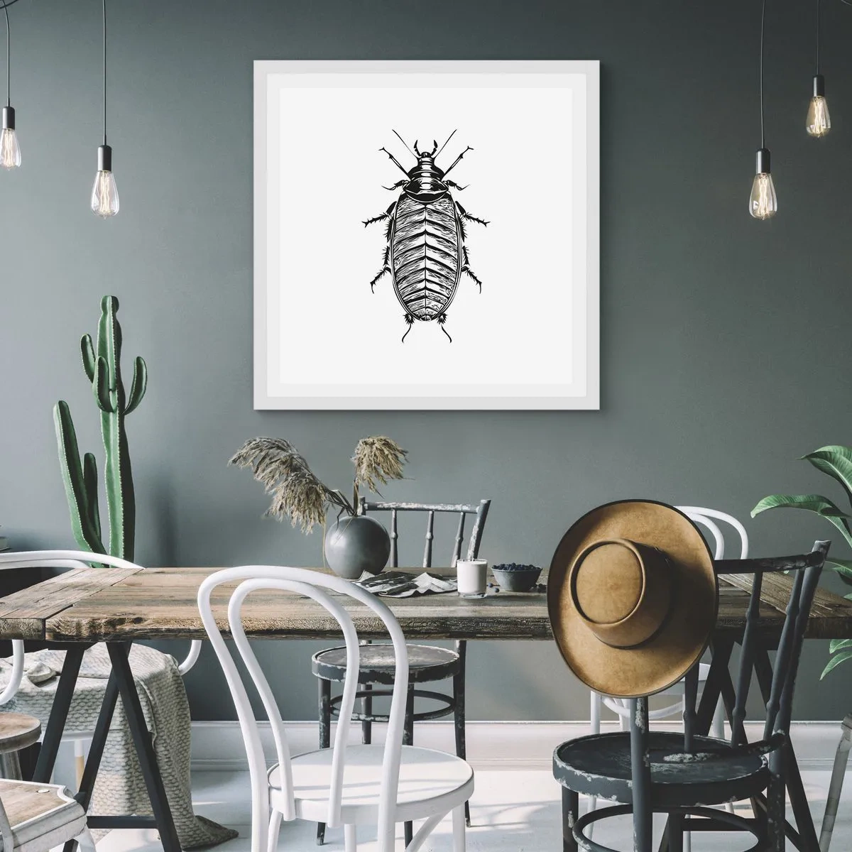 Poster in white frmae - What a Specimen - 40x40 cm