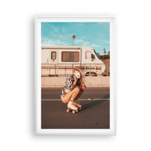 Poster in white frmae - Smile, Please! - 61x91 cm