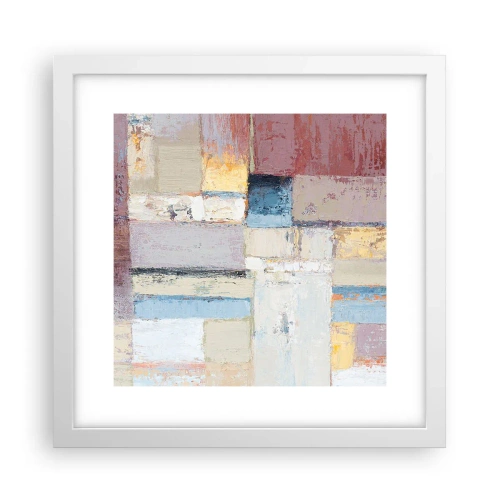 Poster in white frmae - Calm of Geometry - 30x30 cm