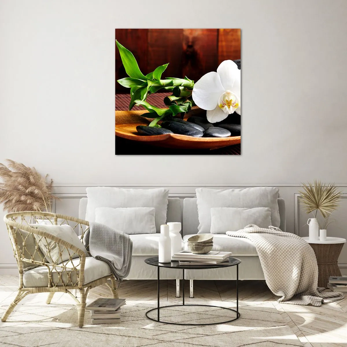 Glass picture - Let Nature Touch You - 70x70 cm