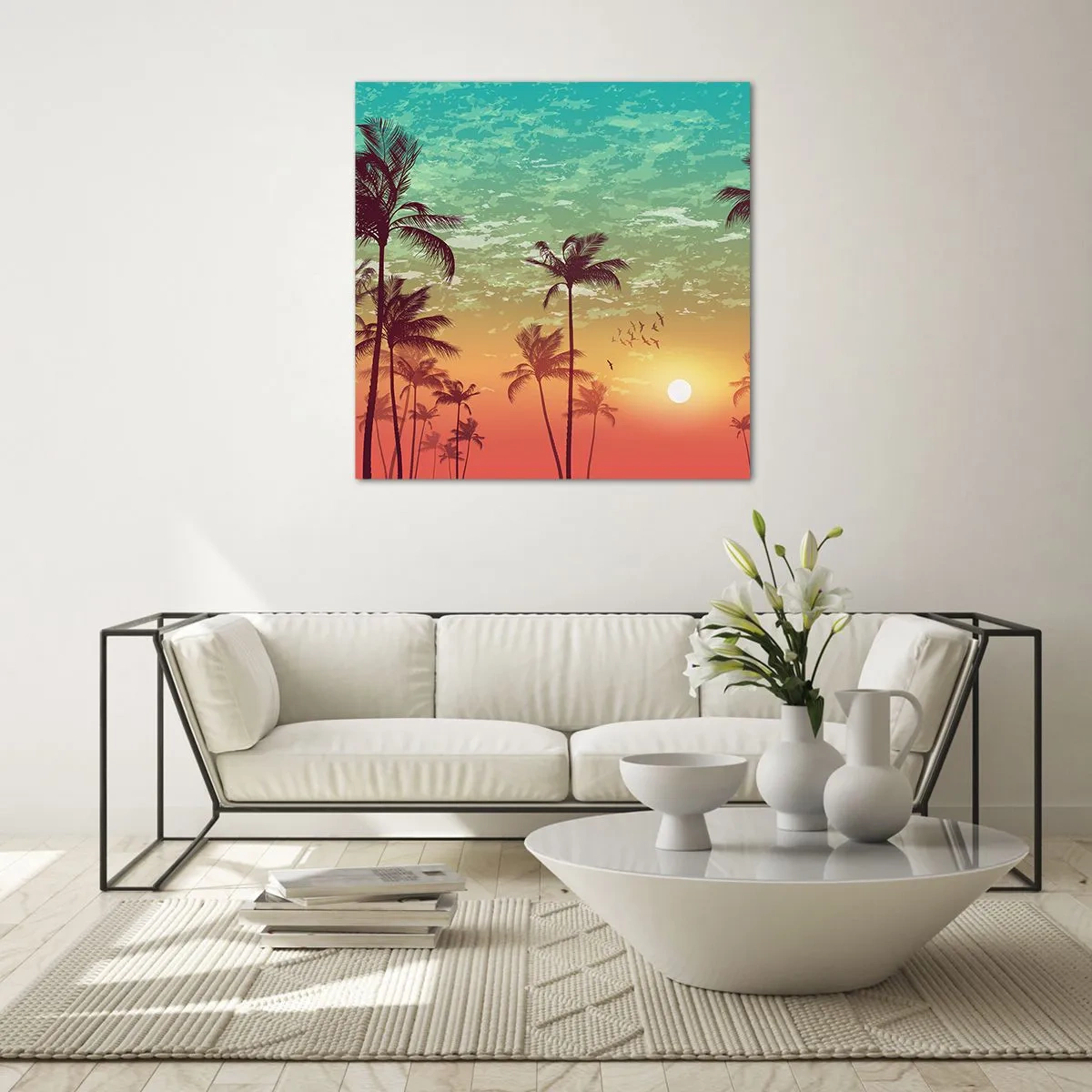 Glass picture - Tropical Climate - 70x70 cm