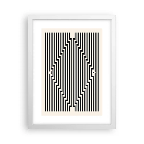 Poster in white frmae - Geometrical Illusion - 30x40 cm