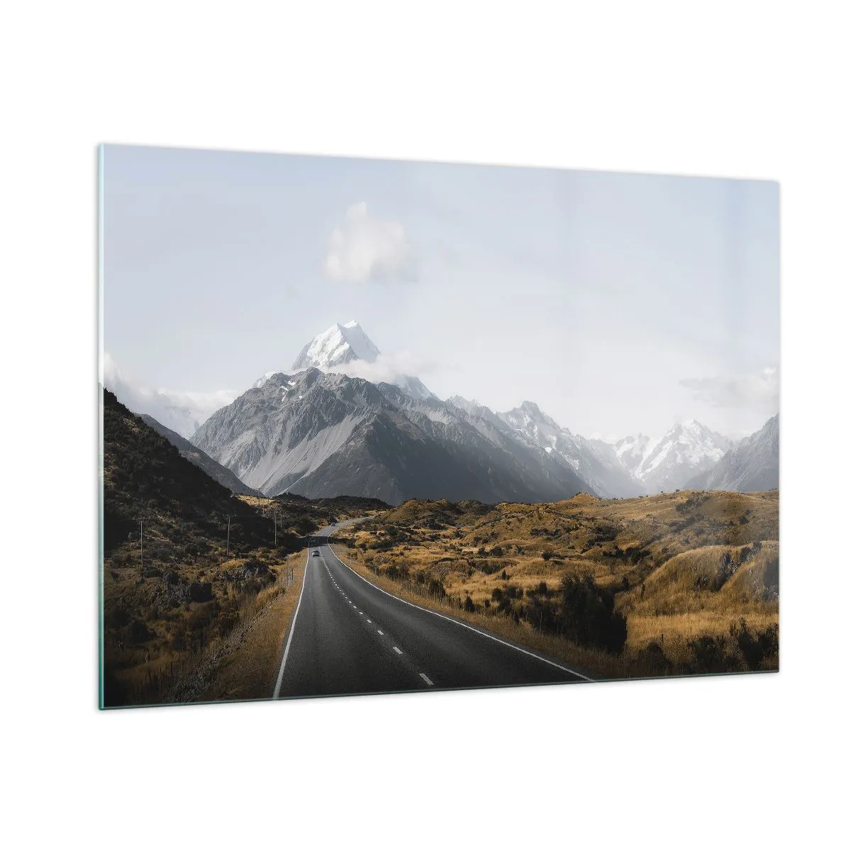 Glass picture - Road to the Heart of the Mountains - 100x70 cm