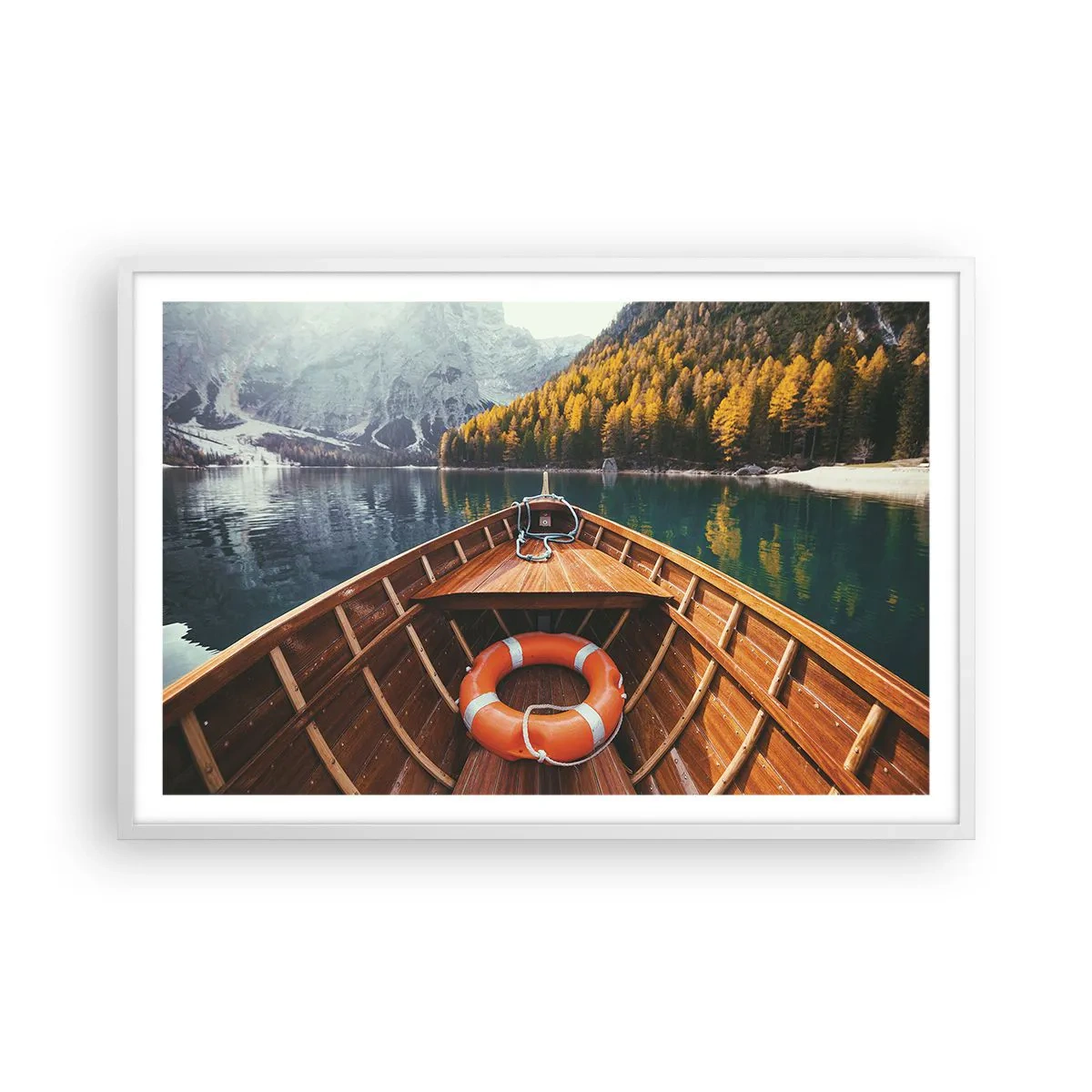 Poster in white frmae - Mountain Hike - 91x61 cm