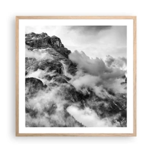 Poster in light oak frame - Beautiful and Cruel - 60x60 cm