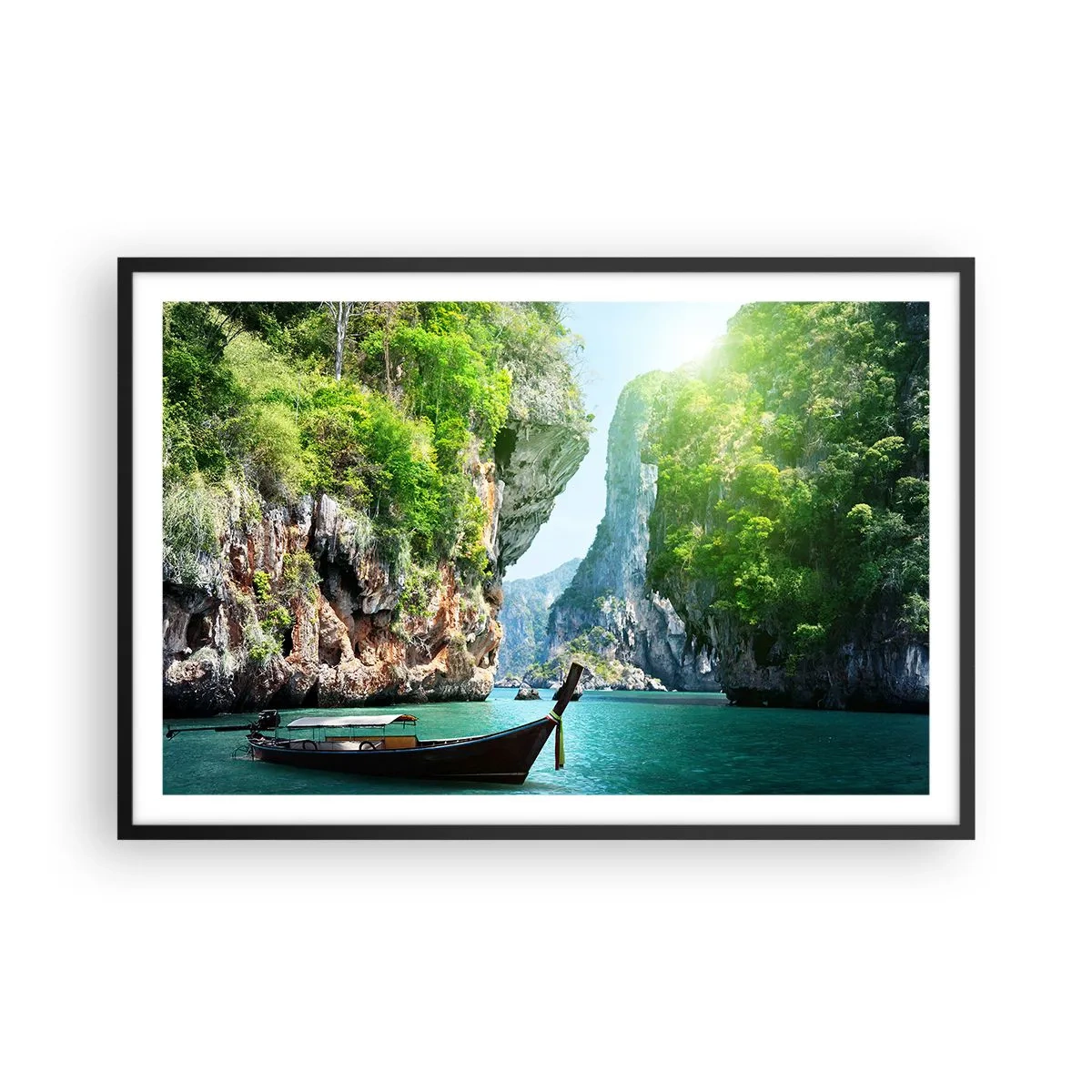 Poster in black frame - Invitation for an Exotic Trip - 91x61 cm