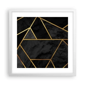 Poster in white frmae - Darkness and Brighness - 40x40 cm