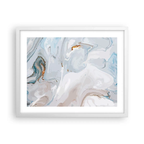 Poster in white frmae - White Fusion - 50x40 cm