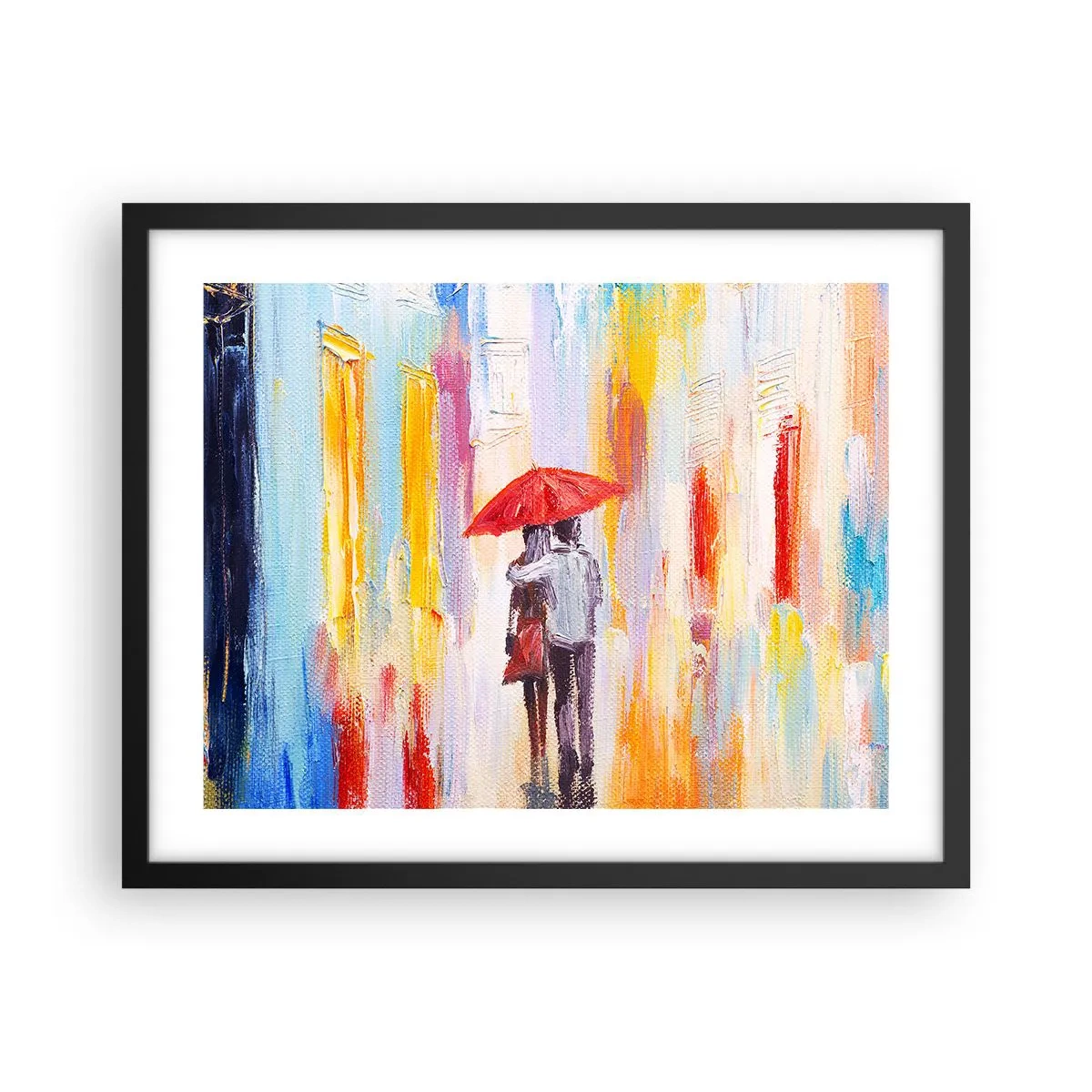Poster in black frame - Let It rain - 50x40 cm